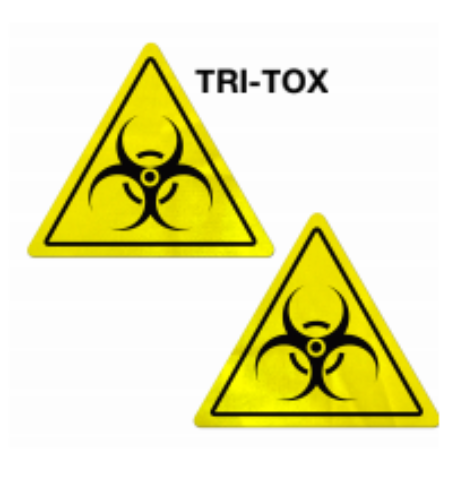 Toxic Symbol Triangle Pasties - Yellow