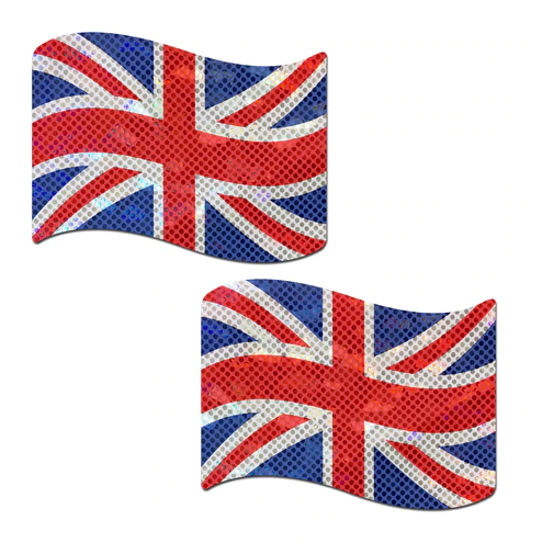Union Jack UK Glittering Flag Pasties *